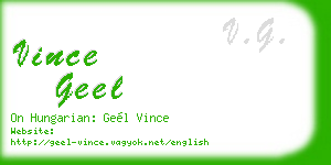 vince geel business card